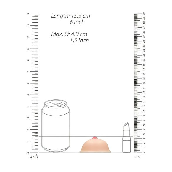 Titty - tvåltvål bröstformad - naturfärg 95g
