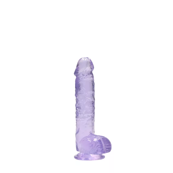 RealRock - dildo realistisk - transparent lila - 15 cm