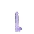 RealRock - dildo realistisk - transparent lila - 15 cm
