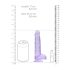 REALROCK - genomskinlig naturtrogen dildo - lila (15 cm)
