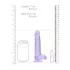 RealRock - dildo realistisk - transparent lila - 15 cm