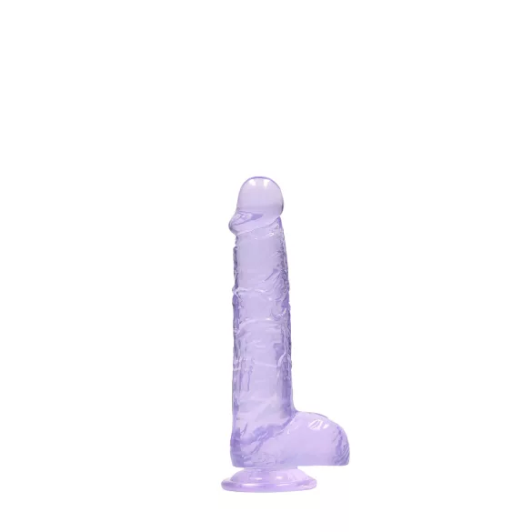 RealRock - dildo realistisk - transparent lila - 15 cm