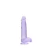 RealRock - dildo realistisk - transparent lila - 15 cm