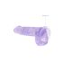 REALROCK - genomskinlig naturtrogen dildo - lila (15 cm)