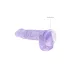 RealRock - dildo realistisk - transparent lila - 15 cm