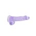 REALROCK - genomskinlig naturtrogen dildo - lila (15 cm)
