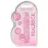 RealRock - realistisk dildo - genomskinlig rosa - 15 cm