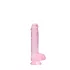 RealRock - realistisk dildo - genomskinlig rosa - 15 cm