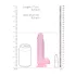 RealRock - realistisk dildo - genomskinlig rosa - 15 cm