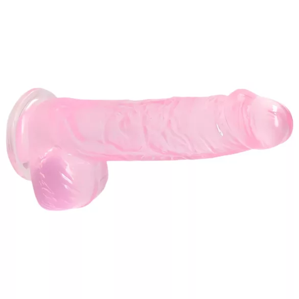 RealRock - realistisk dildo - genomskinlig rosa - 15 cm