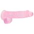 REALROCK - transparent naturtrogen dildo - rosa (15 cm)
