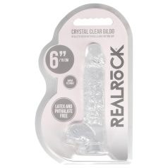 RealRock - realistisk dildo - genomskinlig - 15 cm