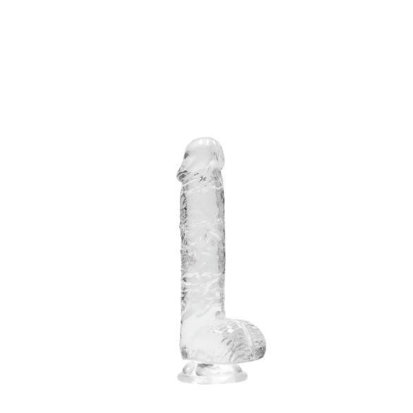 RealRock - realistisk dildo - genomskinlig - 15 cm