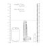REALROCK - genomskinlig verklighetstrogen dildo - transparent (15 cm)