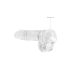 REALROCK - genomskinlig verklighetstrogen dildo - transparent (15 cm)