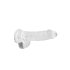 REALROCK - genomskinlig verklighetstrogen dildo - transparent (15 cm)