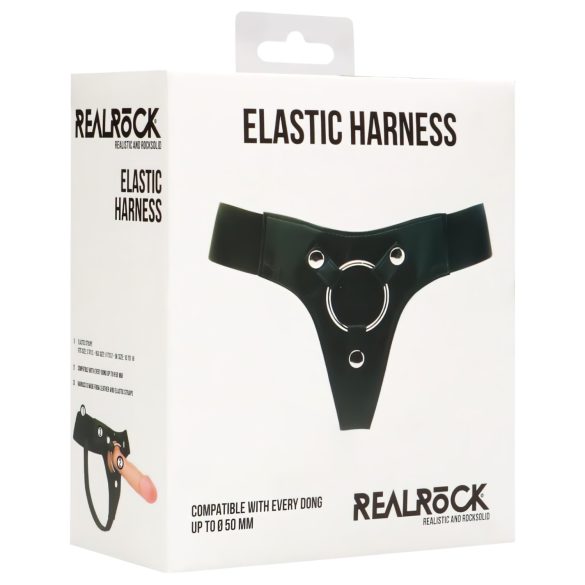 REALROCK Elastisk - underdel för strap-on (svart)