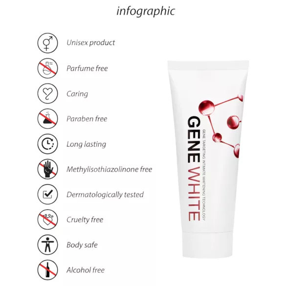 Pharmquests Gene White - hudblekande kräm (100 ml)