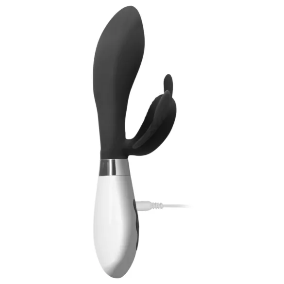 Alexios - vibrator med klitorisstimulering - fjärilsdesign - svart