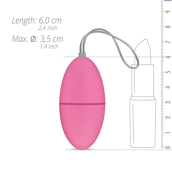 Easytoys - vibratorägg med 7 vibrationer och fjärrkontroll - rosa
