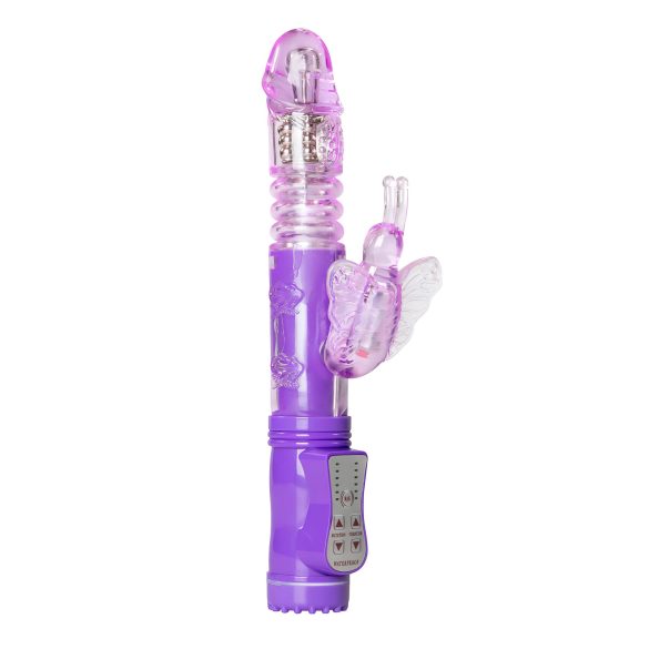 Easytoys Butterfly - roterande vibrator med stötfunktion - lila