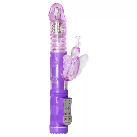 Easytoys Butterfly - roterande vibrator med stötfunktion - lila