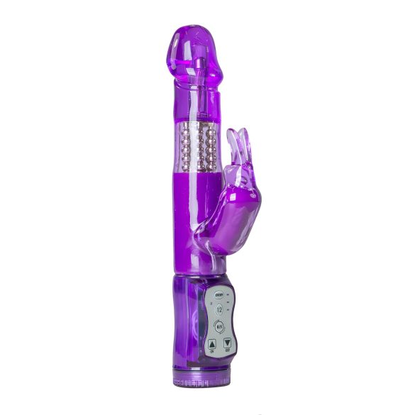 Easytoys Rabbit - roterande pärlor klitorisvibrator (lila)