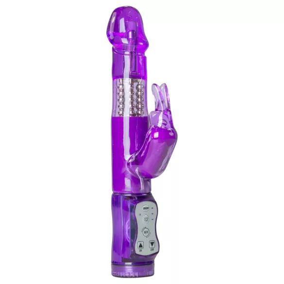 Easytoys Rabbit - rabbitvibrator med roterande pärlor och klitorisarm - lila