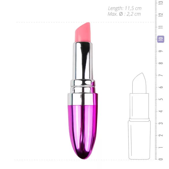 Easytoys - minivibrator i läppstiftsform - vattentät - rosa