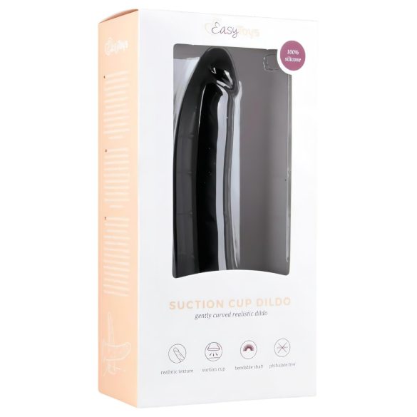 Easytoys - dildo med sugkopp - silikon - svart - 21cm