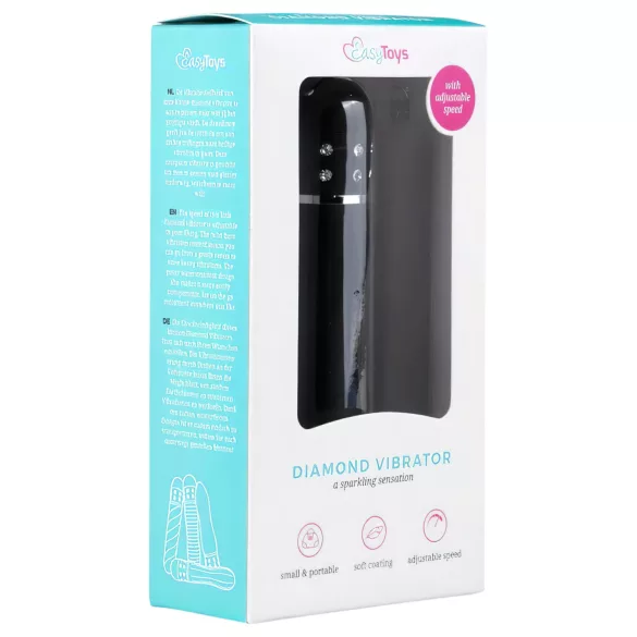 Easytoys - minivibrator stav böjd - svart
