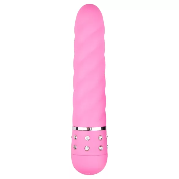 Easytoys Diamond - vibratorstav med spiralstruktur - rosa
