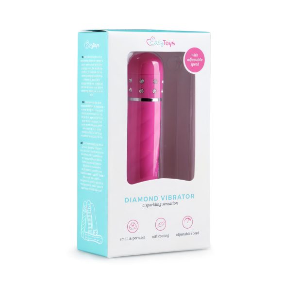 Easytoys Diamond - vibratorstav med spiralstruktur - rosa