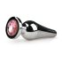 Easytoys Metall No.11 - rosa sten konformad analplugg - silver (3,5cm)