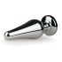 Easytoys Metall No.11 - rosa sten konformad analplugg - silver (3,5cm)