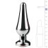 Easytoys Metall No.11 - rosa sten konformad analplugg - silver (3,5cm)
