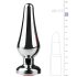 Easytoys - analplugg med rosa sten - metall silver 3,5 cm