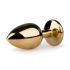 Easytoys Metall Nr.1 - analplugg med lila sten - guld (2,5 cm)