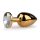 Easytoys Metal No.1 - guld analsmycke med vit sten (2,5 cm)
