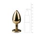 Easytoys Metal No.1 - guld analsmycke med vit sten (2,5 cm)