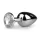 EasyToys - metall analplugg (silver-vit)