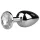 EasyToys - metall analplugg (silver-vit)
