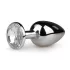 EasyToys - metall analplugg (silver-vit)