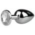 EasyToys - metall analplugg (silver-vit)