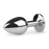 EasyToys - metall analplugg (silver-vit)