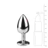 EasyToys - metall analplugg (silver-vit)