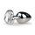 Easytoys Metal No.2 - analplugg med hjärtformad sten (silver-vit)