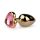 Easytoys Metall No.3 - analplugg - guld-rosa (2,5 cm)