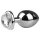 Easytoys Metal No.7 - analplugg hjärtformad vit sten - silver