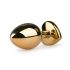 Easytoys Metall No.7 - analplugg med rosa sten - guld (3cm)